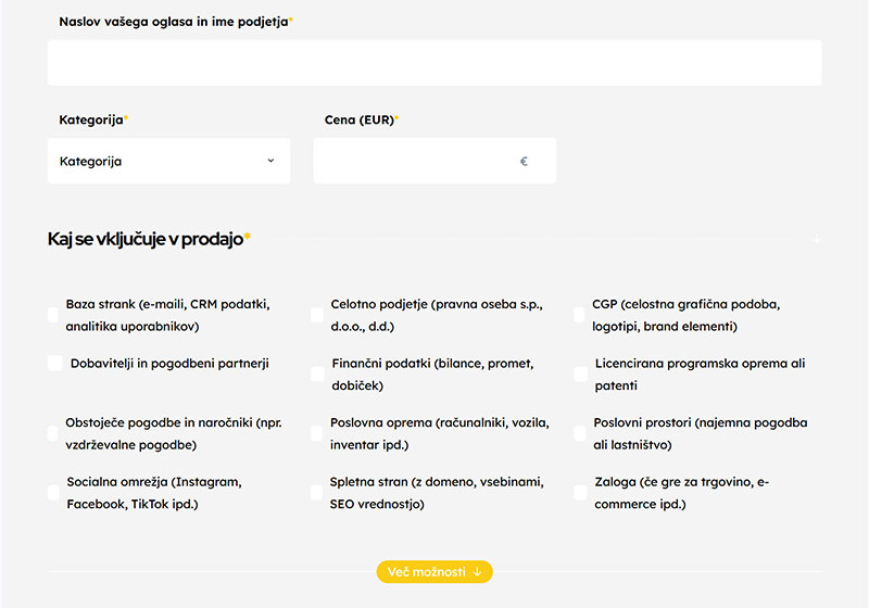 Obrazec za objavo prodaje podjetja d o o na portalu moja sluzba Obrazec za objavo prodaje podjetja d o o na portalu moja sluzba