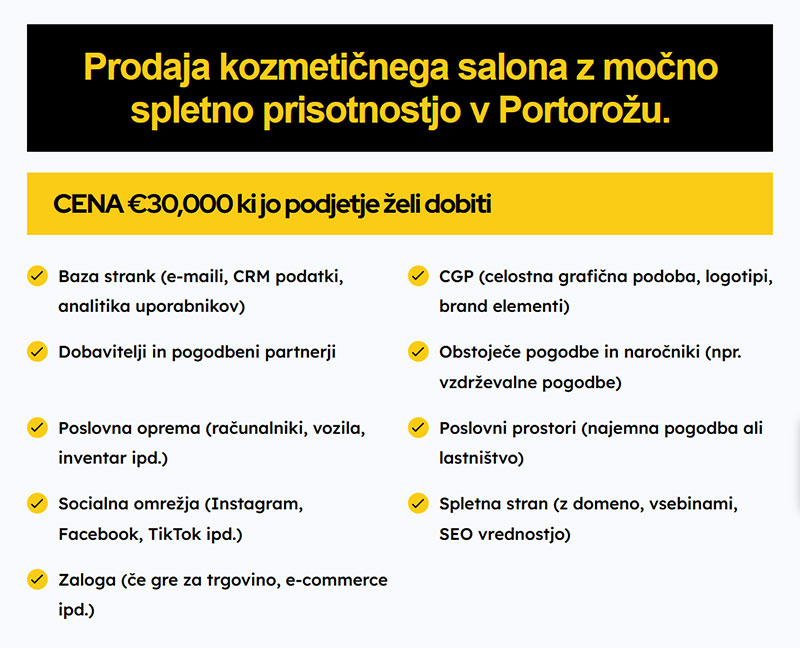 Primer diskretnega oglasa na portalu mojasluzba